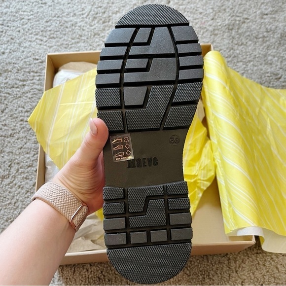 Anthropologie Maeve NEW Chelsea Boots Light Pink Genuine Leather Size 38 US 7 - Picture 10 of 12